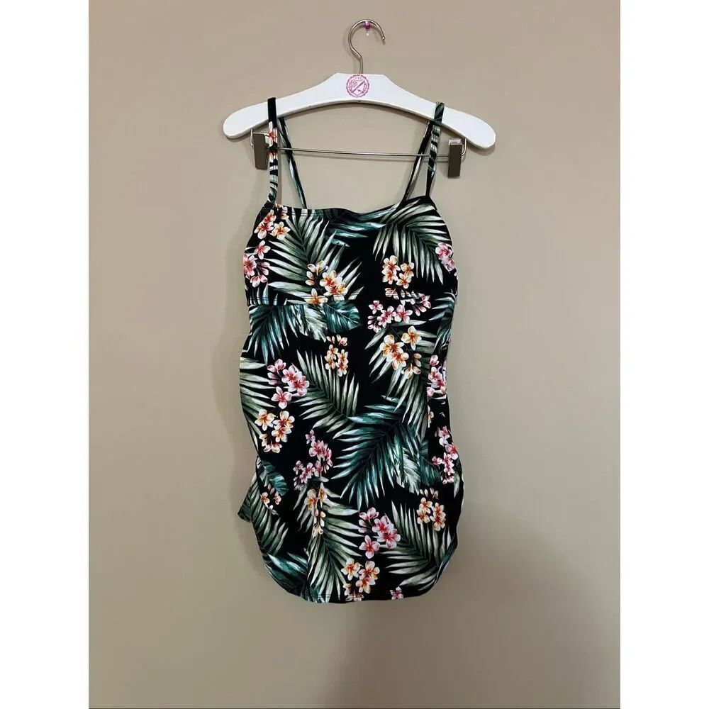 Isabel Maternity By Ingrid & Isabel Multicolored Floral Swimsuit Top Woman’s Siz